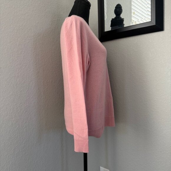 APT 9 Cashmere Crew Neck Sweater Pink Large - Picture 3 of 10